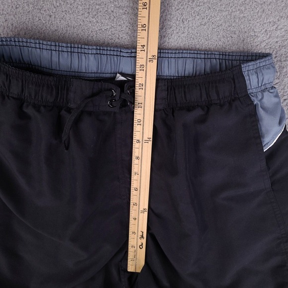 Nike Swim Trunks Mens Large Black Board Shorts Drawstring Surfing Swimwear - Picture 11 of 13